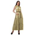 thumbnail image 1 of Moomaya Robes Chemises à Col pour Femmes Imprimées en Rayonne à Boutons Robes Maxi pour Femmes, 1 of 4