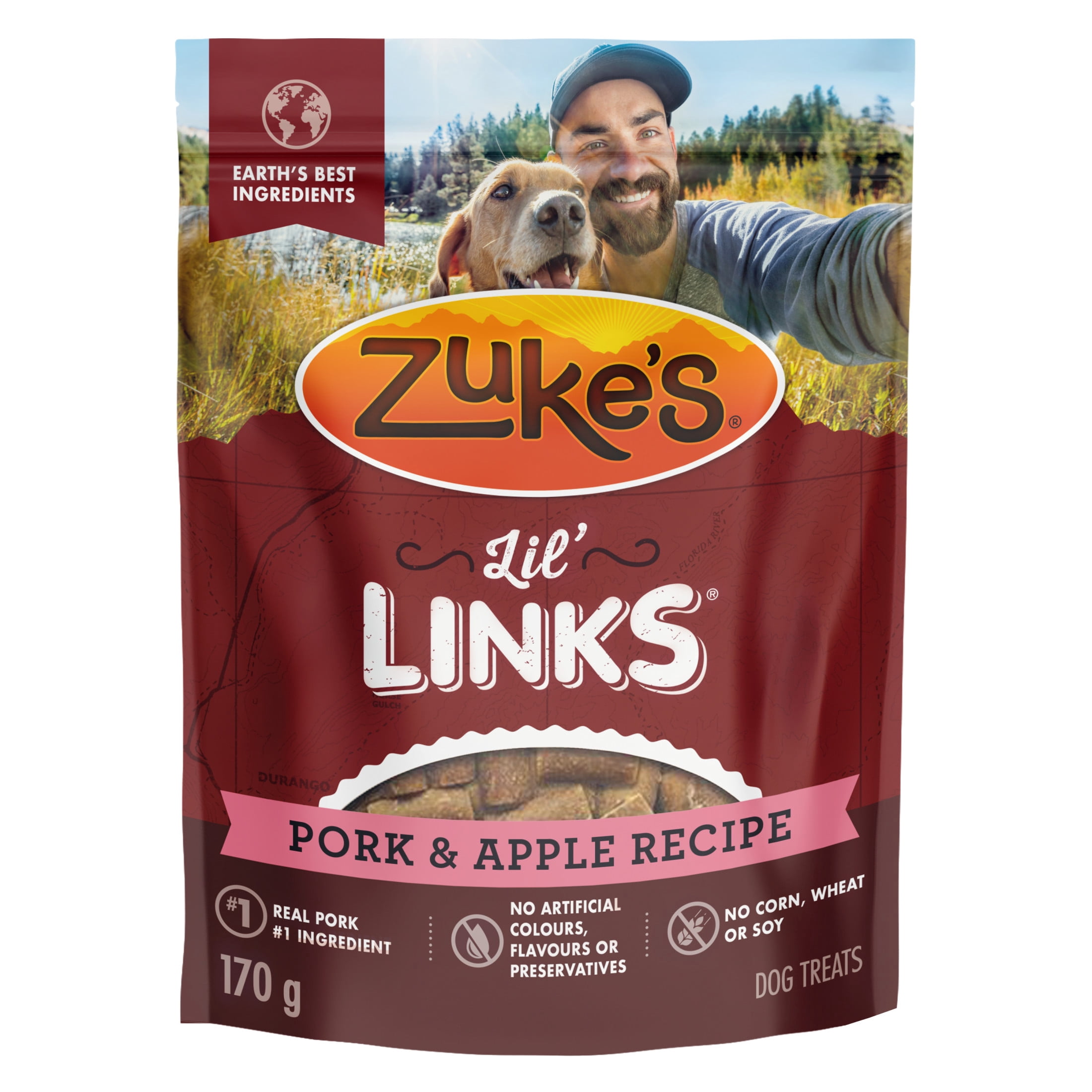 Zuke's Lil' Links Pork and Apple Recipe Training Treats Dog Treats 170 g
