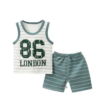 Vest for Boys, Baby Summer Boy Cute Printed Round Neck Tank Shorts Suit