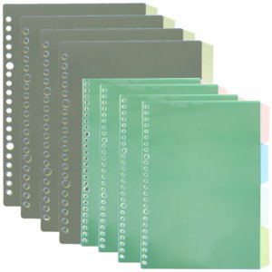 8 Sets Binder Dividers Binder Pages Notebook Binder dividers Colored Binderdividers