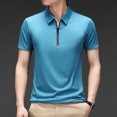 thumbnail image 2 of BOBOGOJP Button Down Shirt Men Breathable Quick Dry Solid Short Sleeve Shirt,Dark Blue M, 2 of 5