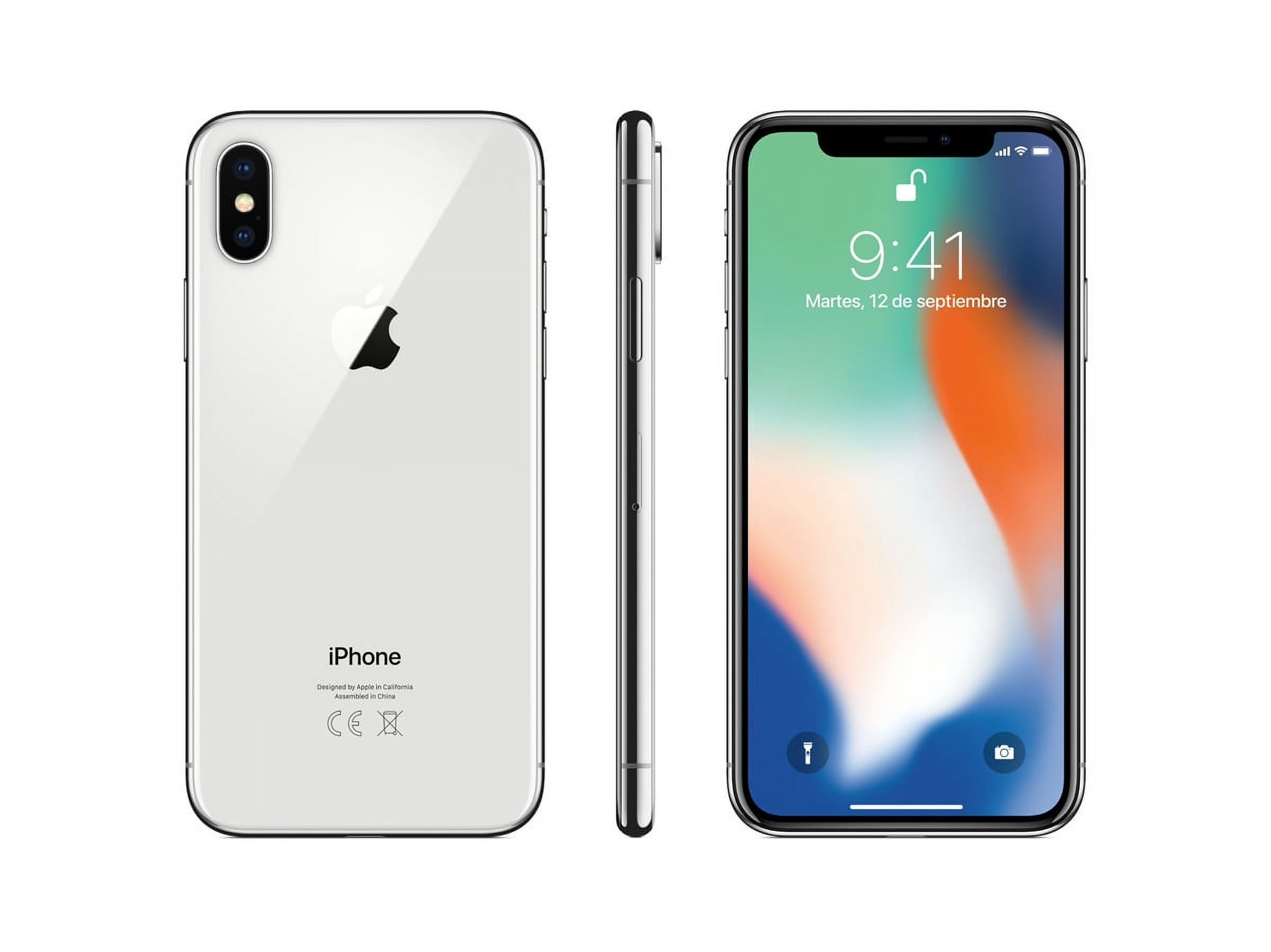 Restored Apple iPhone X 256GB Silver Fully Unlocked ( Verizon +