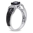 thumbnail image 3 of Asteria 1 Carat T.W. Black and White Diamond Sterling Silver Loop Style Engagement Ring, 3 of 4