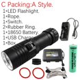 thumbnail image 1 of XML-L2 LED Sea Diving Submarine Yellow Light Waterproof Flashlight Marine Torch ,Powerful Illumination, 1 of 7