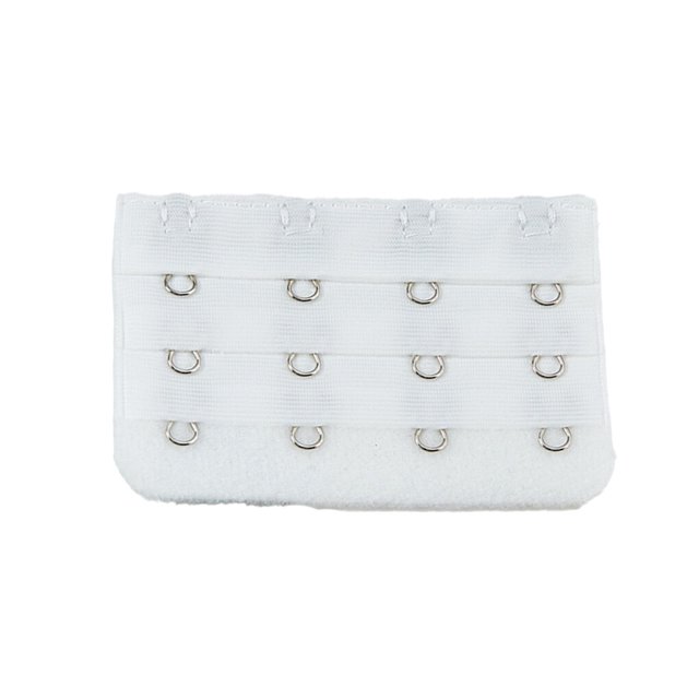 stanreset Extension Strap Bra Extenders Buckle 4 Hook Breathable Practical Accessories Adjustable Replacement 3 Rows Underwear white