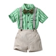 thumbnail image 1 of Ensemble de Vêtements pour Garçon, Chemise Habillée Formelle avec Bretelles, Tenue de Pâques pour Enfants, Vêtements pour Garçon de 1 An, 4-5 Ans, 1 of 3