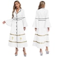 thumbnail image 1 of TiaoBug Clergy Robe for Women Long Sleeve Buttons Cassock Pulpit Church Minister Pulpit Robe Liturgical Vestments White M, 1 of 8