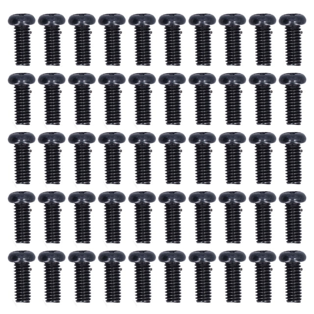 Screws 50pcs DIN 7985 Steel Pan Head Machine Screw Fully Threaded Black Zinc Plated Fastener
