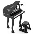 thumbnail image 1 of Gymax 37 Keys Kids Piano Keyboard Toy Toddler Musical Instrument w/ Stool & Microphone Black, 1 of 9