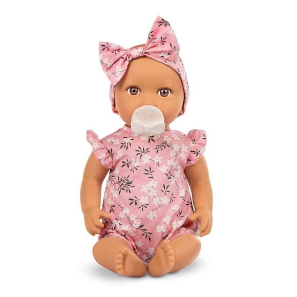 LullaBaby Baby Doll - Floral Outfit Brown Eyes & Olive Skin Tone