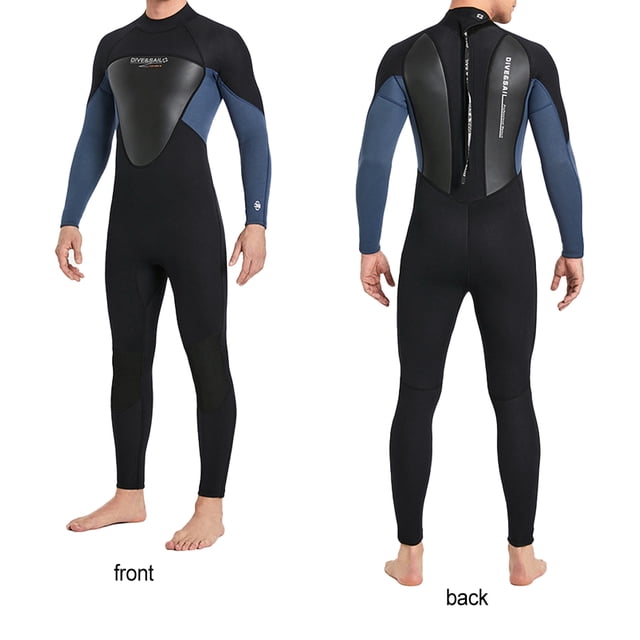 Combinaison de Plongée Haute Efficacité Anti-Froid Maillots de Bain Confortables Écran Solaire Puissant Réduire la Résistance à l'Eau Combinaison Classique Col Rond Homme Gris Foncé m