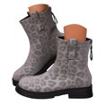 thumbnail image 1 of Mepaouo Womens Ankle Boots Square Toe Leopard Chelsea Slip on Booties Ladies Winter Combat Dress Boot, 1 of 8