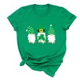 thumbnail image 1 of Pompotops T-Shirt Décontracté pour Femmes Imprimé Fête de la Saint-Patrick à Manches Courtes, 1 of 4