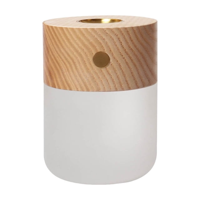 Aromatherapy Night Light with Fast Heating,Rechargeable Battery Safe Auto Shut Off for Relaxing Bedroom Use,Features Warm LED Light and Stylish Wood Design