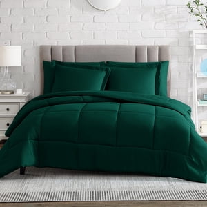 American Home Collection Comforter Set, Down Alternative Ultra Soft Microfiber, 2 Pieces Set with 1 Comforter and 1 Pillow Sham, Oeko Tex Comforter for Twin and Twin XL Bed, Forest Green Comforter