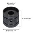 thumbnail image 2 of Uxcell Dome Knobs Guitar Knob 6mm Black Shell Top Black Metal Volume Tone Control with Inner Hexagon Spanner Knob 2Pack, 2 of 6