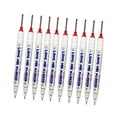 thumbnail image 2 of KLKCMS 10 Pcs Marqueurs à Trous Profonds Stylo Traceur à Long Nez pour le Travail du Bois Rouge, 2 of 9