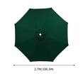 thumbnail image 2 of Dvkptbk 8.8ft Beach Umbrella for Sand, Outdoor Portable Patio Umbrella Replacement Canopy for 8 Ribs, 2 of 5