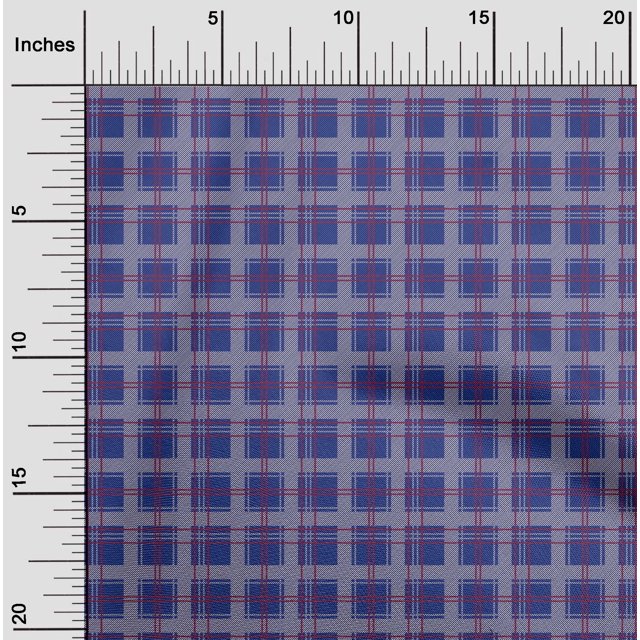 oneOone Georgette Viscose Fabric Tartan Check Print Sewing Fabric BTY 42 Inch Wide