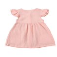 thumbnail image 3 of Toddler Girls Solid Color Dress Summer Ruffle Linen Baby Mini Skirt Cqh, 3 of 6