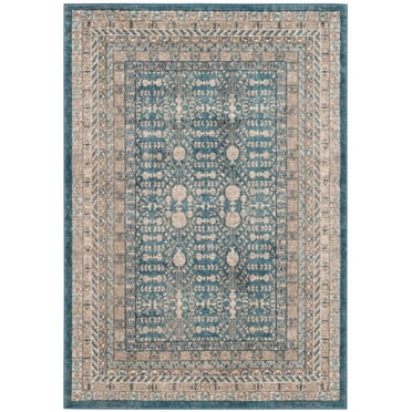 Safavieh Sofia Collection SOF376C Blue and Beige Runner, 2 feet 2 inches by 8 feet (2'2" x 8')