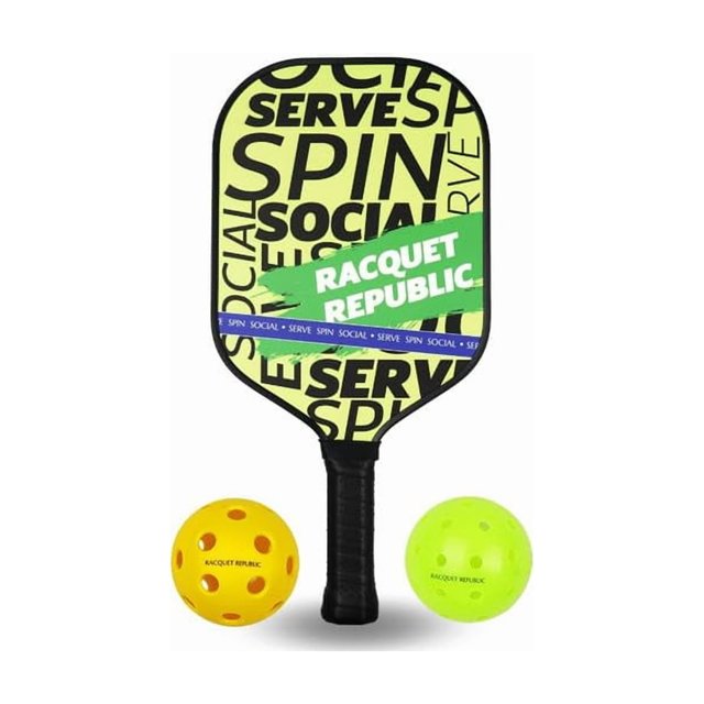 Full Carbon Fiber Pickleball Paddle With Paddle Cover & 2 Ball, Sweat - Resistant Comfort Grip & Durable Edge Guard