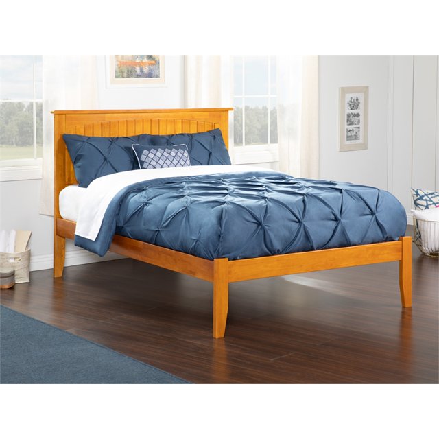 AFI Nantucket Queen Size Solid Wood Platform Bed in Caramel Latte