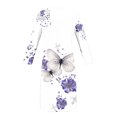 thumbnail image 4 of Babysbule Liquidation Robes d'Automne pour Femmes Mode Femmes Décontracté Élégant Col Rond Imprimé Été Manches Longues Poches Robe, 4 of 5