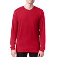 thumbnail image 4 of Hanes T-Shirt en Coton à Manches Longues pour Hommes Perfect-T Lot de 2, S, Rouge Profond, 4 of 4