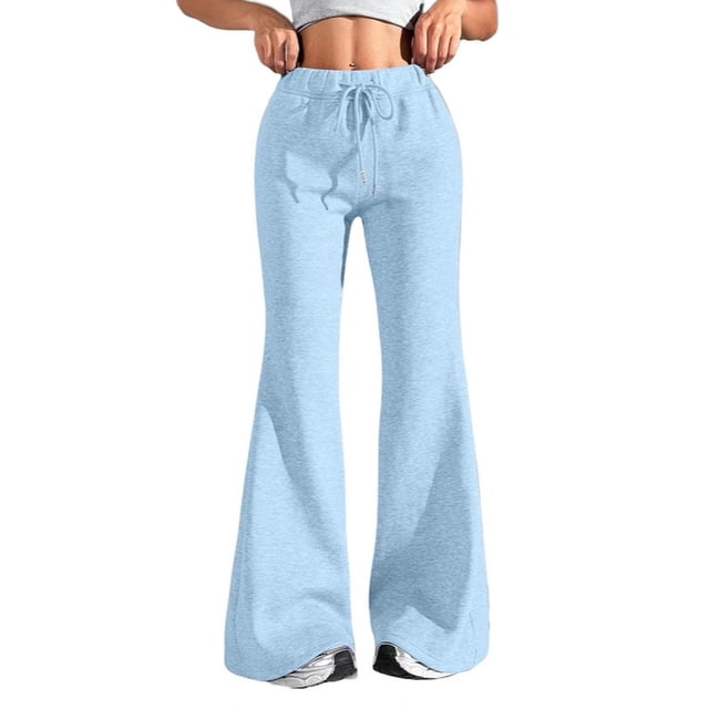 Women Fashion Solid High Waisted Slimming Sweatpants Casual Long Pants