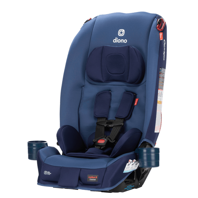 Diono Radian 3R All-in-One Car Seat, Slim Fit 3 Across Design, 10 Years One Car Seat, Blue Surge, 1 Pack