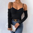 thumbnail image 1 of Mode Femmes Décontracté Confortable Uni Col en V Haut Blouse T-Shirt, 1 of 8