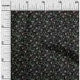 thumbnail image 2 of oneOone Georgette Viscose Dark Green Fabric Floral Craft Projects Decor Fabric Printed By The Yard 42 Inch Wide, 2 of 4