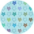 thumbnail image 1 of Ahgly Company Tapis Rond Lavable en Machine Intérieur Transitionnel Bleu Électrique, 6 Pieds Rond, 1 of 7