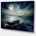 thumbnail image 1 of Designart - Boat Drifting Away After Storm - Seashore Canvas Art Print, 1 of 4