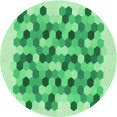 thumbnail image 1 of Ahgly Tapis Rond Lavable en Machine Intérieur Vert Jade Transitionnel, 5 Pieds Rond, 1 of 7