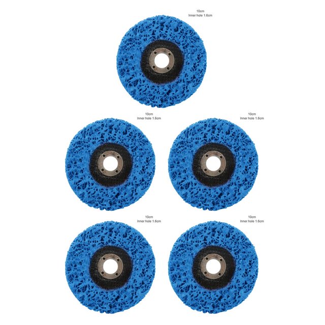 QualitChoice Sanding Wheel Polishing Paint Rust Grinding Inner Hole Tools for Angle Grinder Wood Metal Buffing Car Accessories #100 blue 5Set