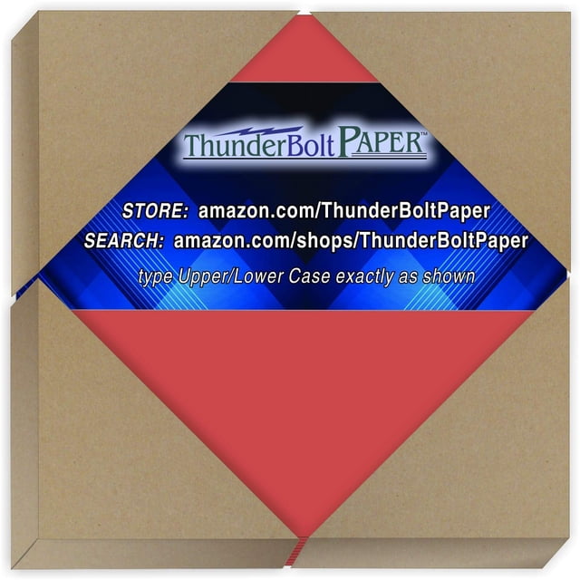 100 Bright Apple Red Color 65lb Cover|Card Paper - 4" X 4" (4X4 Inches) Small Square Card Size - 65 lb/Pound Light Weight Cardstock - Quality Printable Smooth Surface for Colorful Results