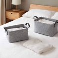thumbnail image 3 of Felt Basket, 2 Pieces Of Felt Storage Box, Felt Baskets With Two Handles, As A Storage Box For Clothes, Towels, Toiletries, Baby Items, Books, Etc. (S), 3 of 7