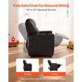 thumbnail image 2 of VEVOR Fauteuil Inclinable pour Enfants en Cuir PU, Fauteuil Inclinable pour Tout-Petits avec Porte-Gobelet (Brun), 2 of 9