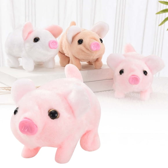 Riforla Pig Toy Interactive Walking Talking Tail Wagging Electronic Pet with Moving Nose Battery Not Included Electric Plush Toys A