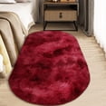 thumbnail image 1 of Hxlamzoo Fluffy Oval Area Rug, Soft Tie Dye Rug, Shaggy Colorful Rug, for Bedroom, Living Room, Teen Dorm, Baby Nursery, 11 Colors & 3 Sizes, 1 of 5