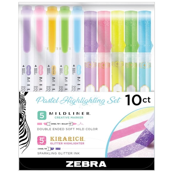 Pack de 10 surligneurs pastel