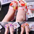 thumbnail image 3 of Thick Sole Slippers High Platform Shoes PVC Flip Flop Bright Color Leaves Design Anti-Slip for Indoor Outdoor Bathroom New, 3 of 6