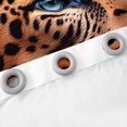 thumbnail image 4 of Leopard Window Drapes Block 30%-50% Light,Cheetah Rose Flower Kitchen Window Treatments 42Wx63L Inches,Red Geometric Honeycomb Decor Window Curtains, 4 of 6