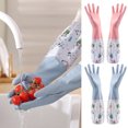 thumbnail image 1 of YAOMOBB Cleaning Gloves Cute Panda Pattern Dishwashing Gloves Waterproof Plush Housework Essential, 1 of 5