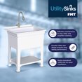 thumbnail image 3 of UTILITYSINKS Plastic 30” Freestanding Utility Sink with Pull Faucet, White, 3 of 8