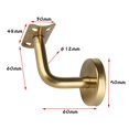 thumbnail image 3 of Bgsha Gold Handrail Bannister Support Stair Rail Bracket Balustrade Wall Mounted, 3 of 8
