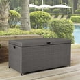 thumbnail image 2 of Pemberly Row Coffre de Terrasse en Osier pour Patio, Gris Patiné, 2 of 8