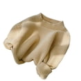 thumbnail image 2 of Kmbangi Children's Sweater+Infant's Solid Pullover Striped Pit Bar Long Sleeve Top, 2 of 8